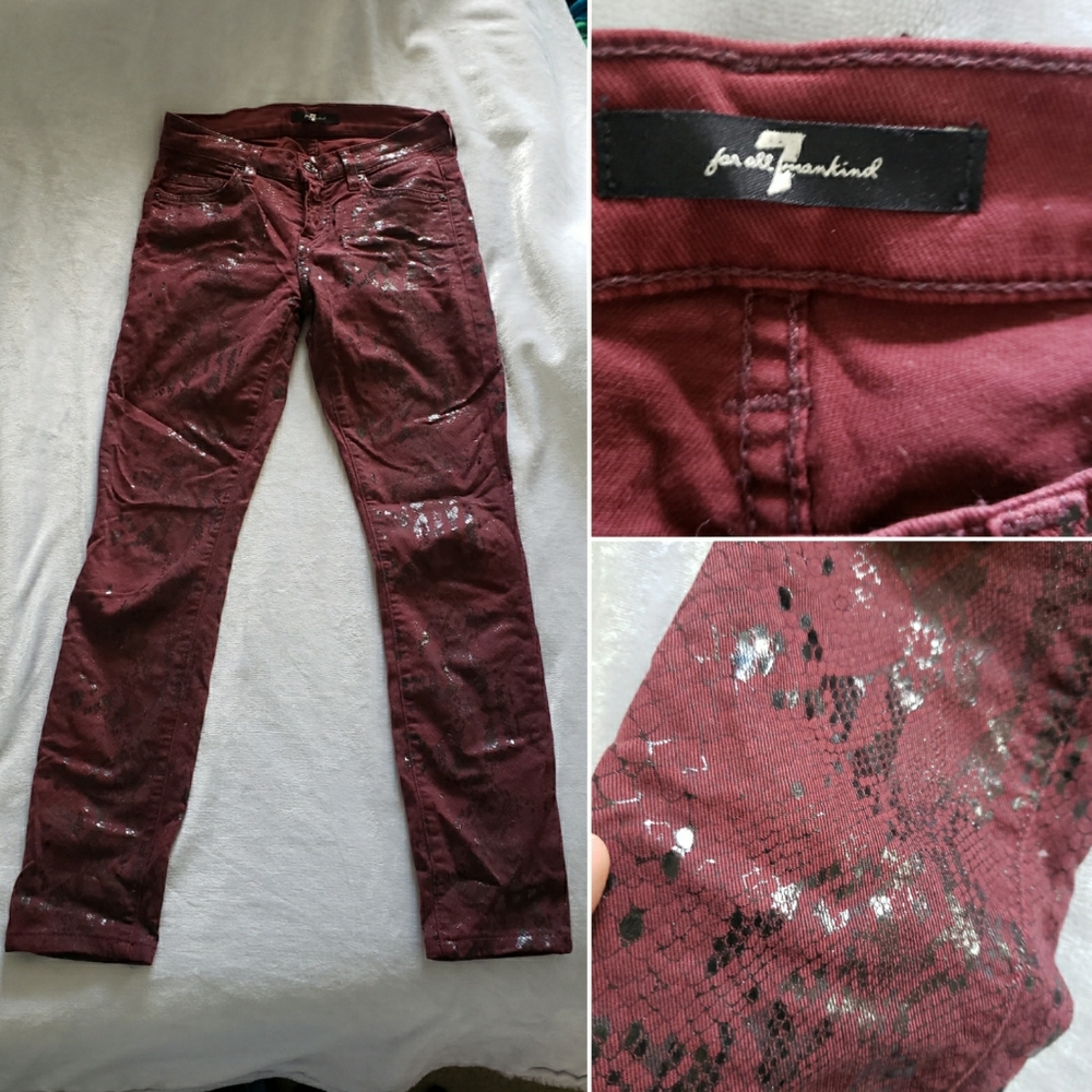 *DONATING SOON* 7FAM snakeprint skinny jeans